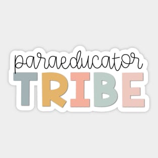 Paraeducator Tribe Muted Pastels Sticker